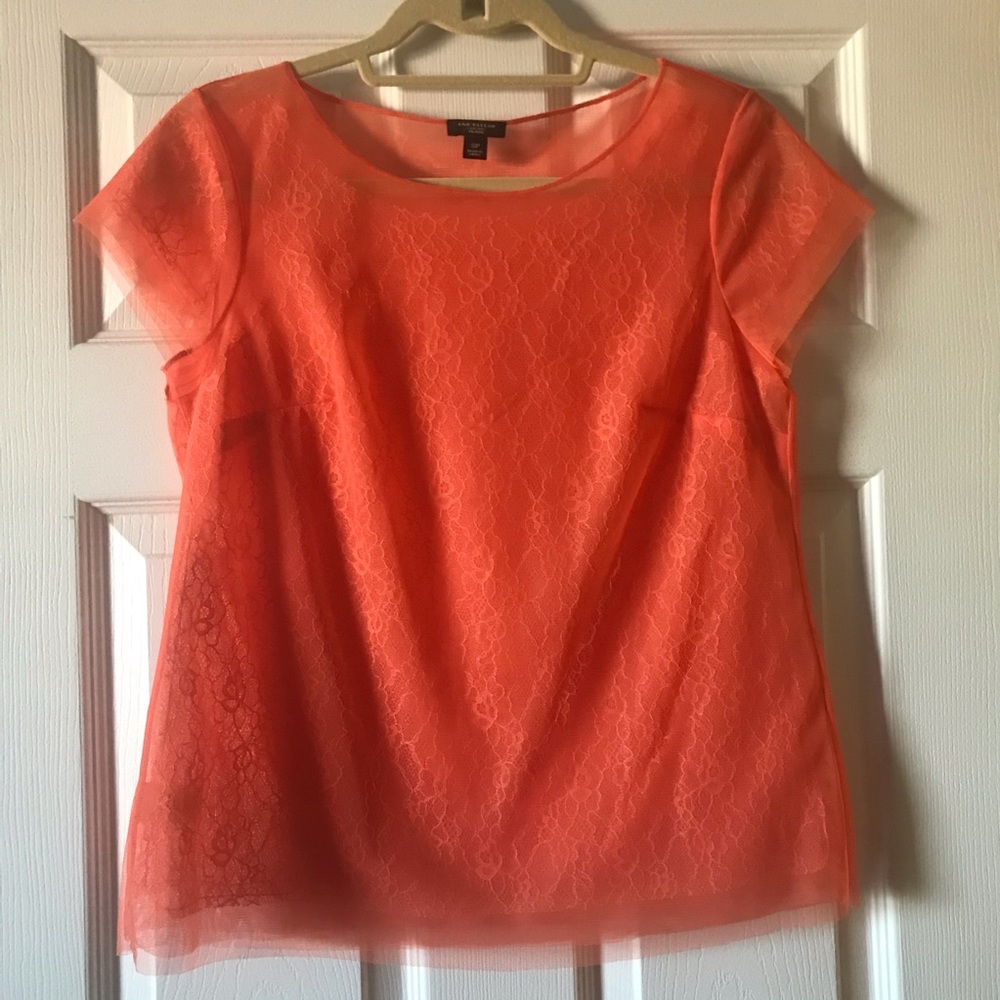 Lacy Orange Top - Great for Spring!